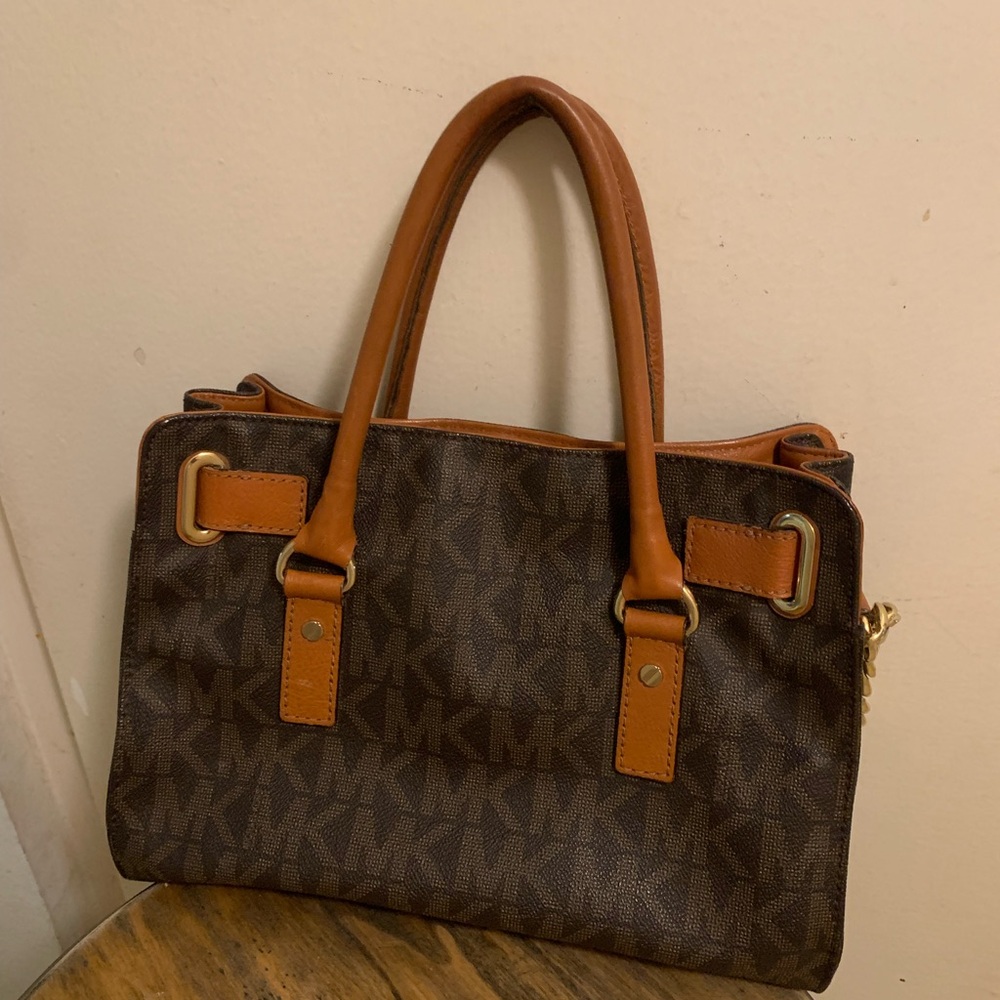 Michael Kors Brown and Tan Satchel